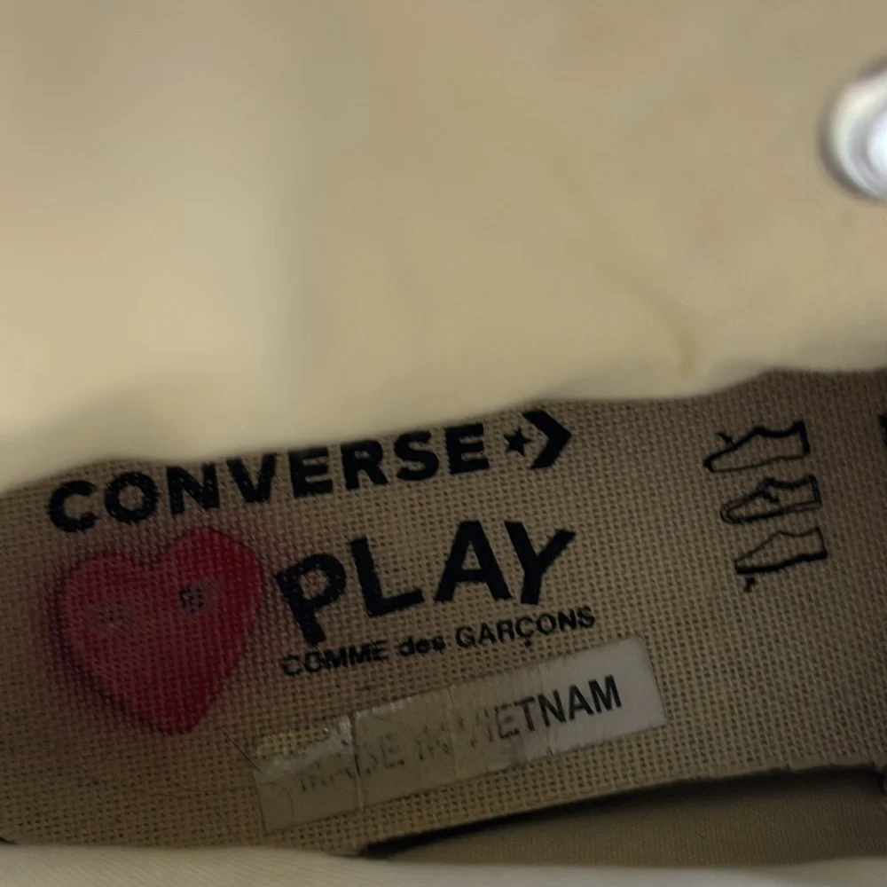 COMME DES GARCONS PLAY x Converse Unisex Chuck Taylor High Top Sneakers gray w6 - Picture 12 of 15